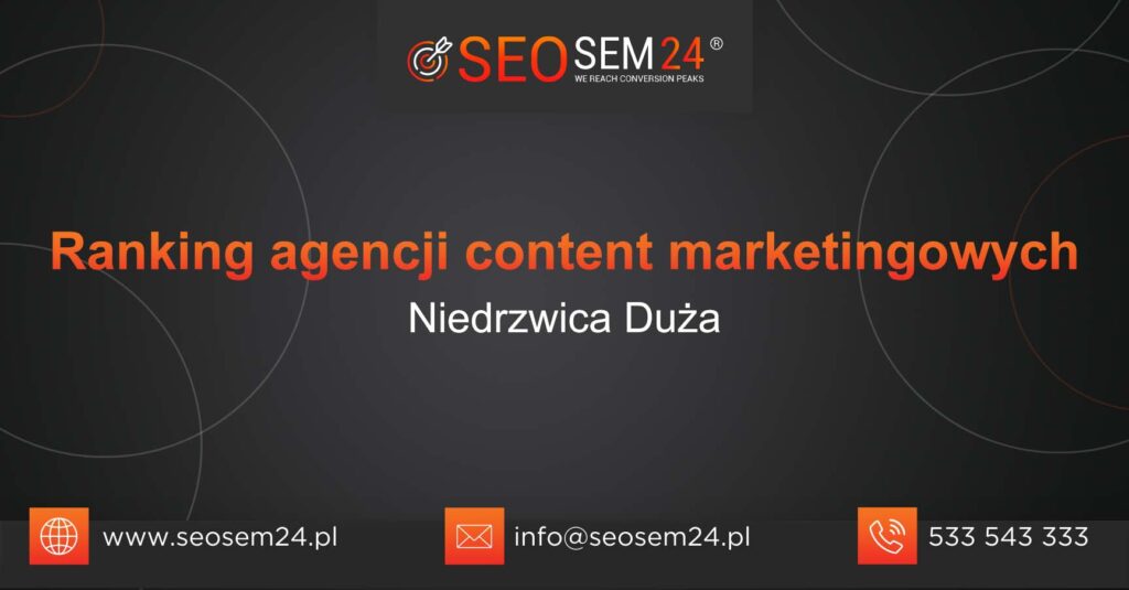 Ranking agencji content marketingowych w Niedrzwicy Dużej