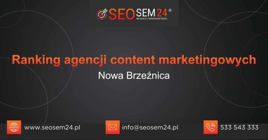 Ranking agencji content marketingowych w Nowej Brzeźnicy