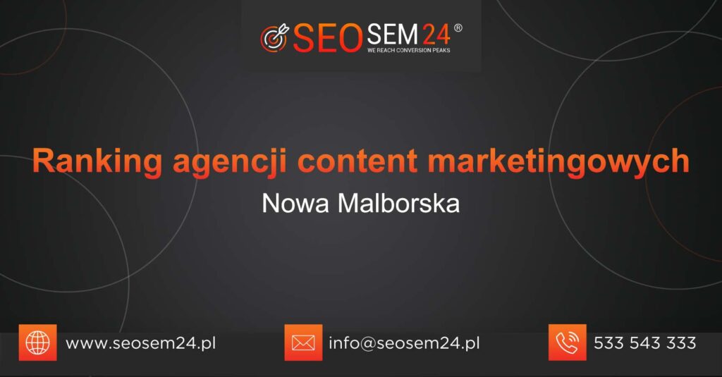 Ranking agencji content marketingowych w Nowej Malborskiej