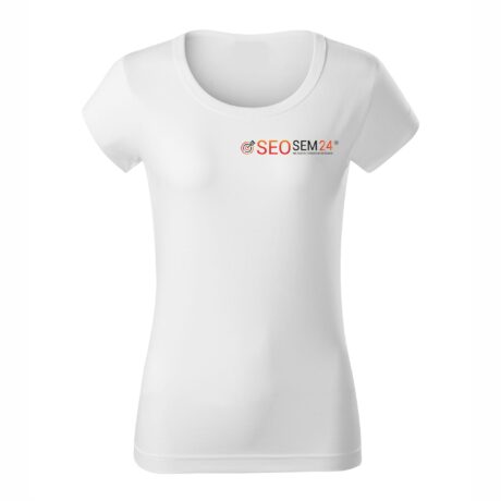 T-shirt damski z tarczą - biały