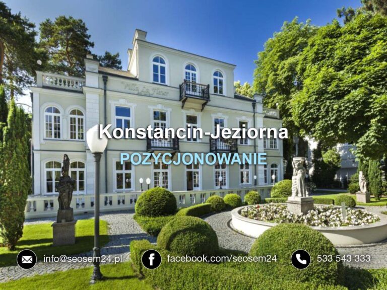 pozycjonowanie Konstancin Jeziorna