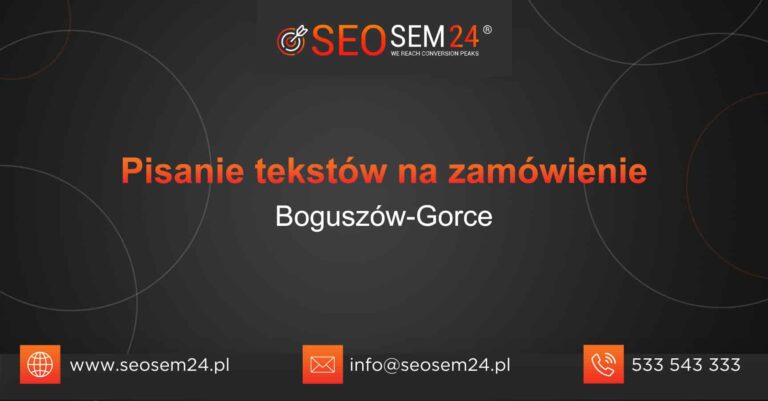 Pisanie tekstów na zamówienie Boguszów-Gorce