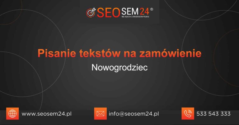 Pisanie tekstów na zamówienie Nowogrodziec