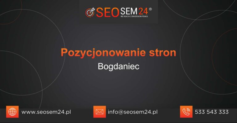 Pozycjonowanie stron Bogdaniec