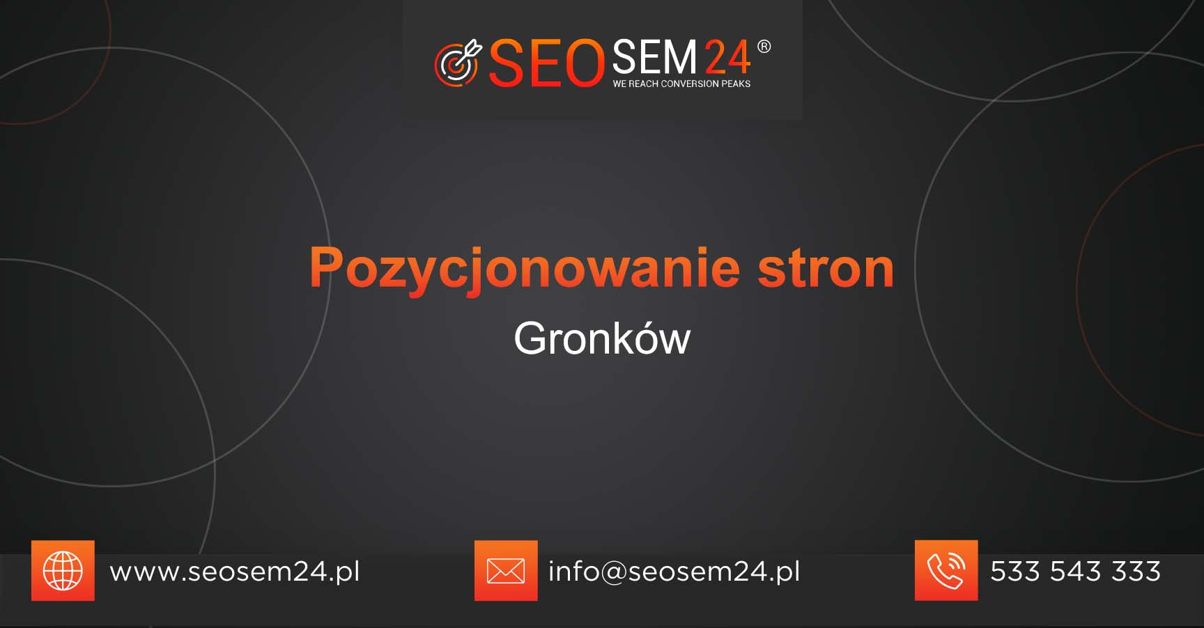Pozycjonowanie stron w Gronkowie – Pozycjonowanie w Gronkowie