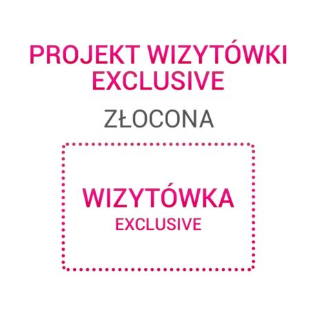Projekt wizytówki – Exclusive złocona