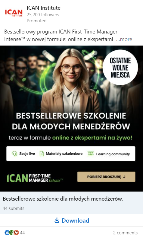 Agencja SEO SEM w Mysiadle – Reklama szkolenia online dla menedżerów.