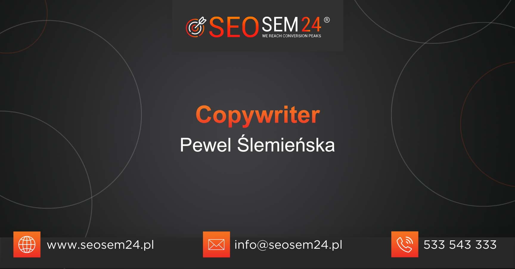 Copywriter Pewel Ślemieńska