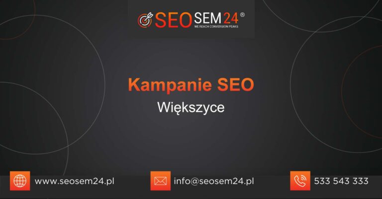Kampanie SEO Większyce