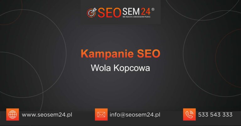 Kampanie SEO Wola Kopcowa
