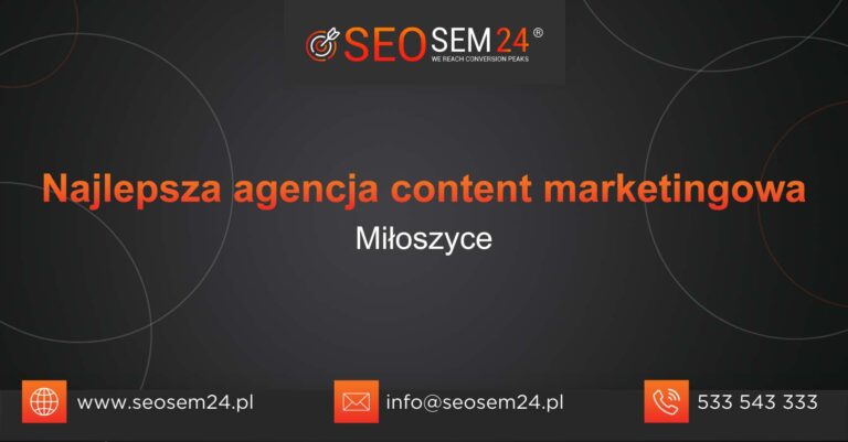 Najlepsza agencja content marketingowa w Miłoszycach