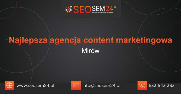Najlepsza agencja content marketingowa w Mirowie