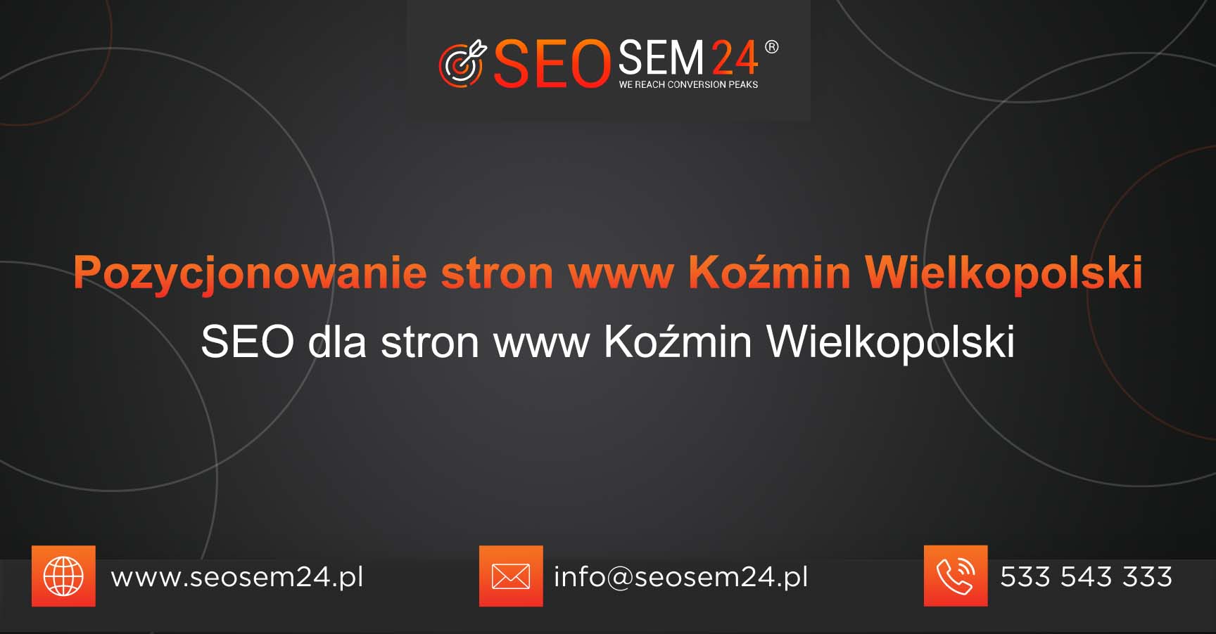 Pozycjonowanie stron www Koźmin Wielkopolski