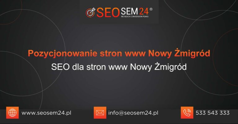Pozycjonowanie stron www Nowy Żmigród