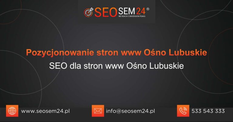 Pozycjonowanie stron www Ośno Lubuskie