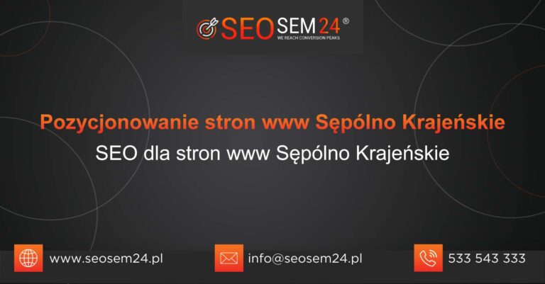 Pozycjonowanie stron www Sępólno Krajeńskie