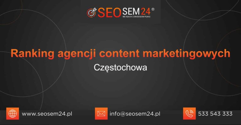 Ranking agencji content marketingowych w Częstochowie