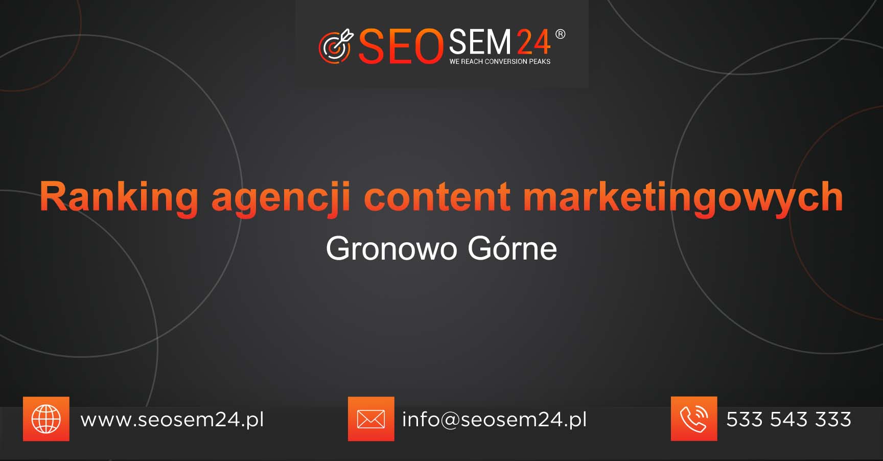 Ranking agencji content marketingowych w Gronowie Górnym
