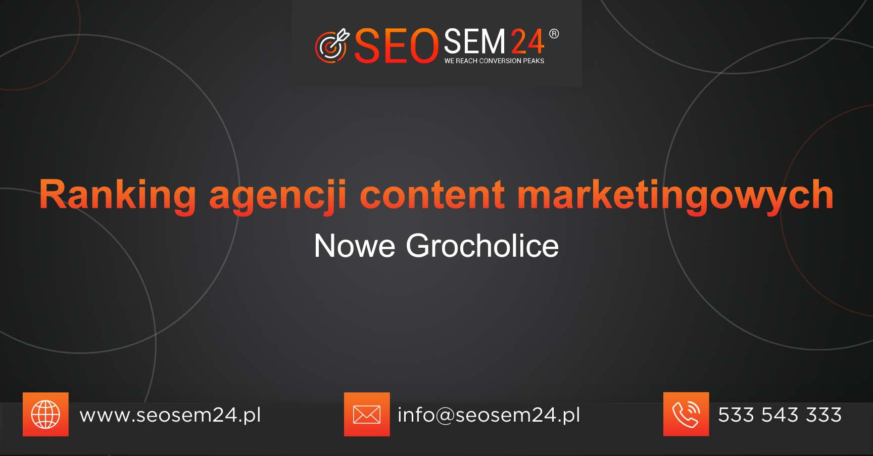 Ranking agencji content marketingowych w Nowych Grocholicach