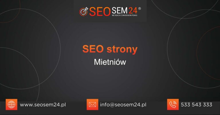 SEO strony Mietniów