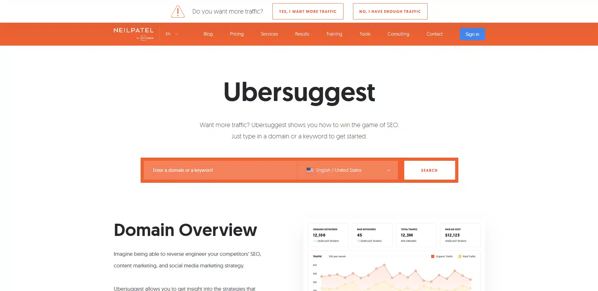 Pozycjonowanie stron www w Rudzie Śląskiej - Ubersuggest