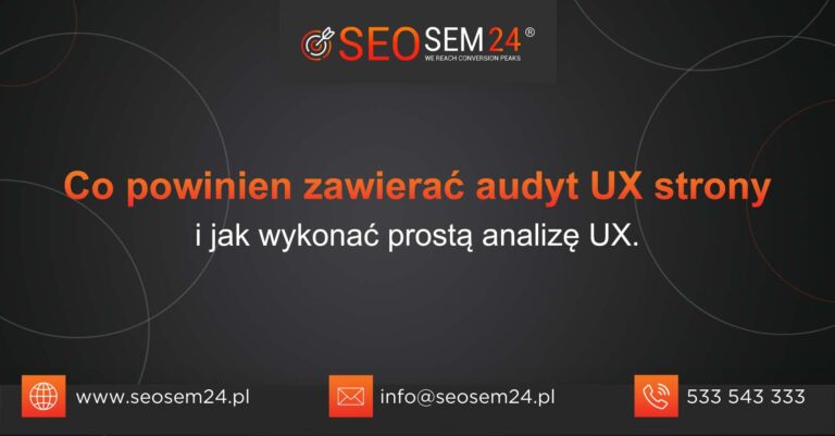 co powinien zwierać audyt ux strony i jak wykonać prostą analizę ux