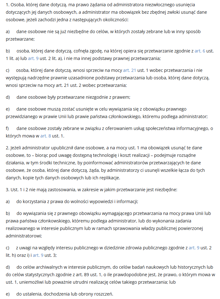 Usuwanie profilu ALEO –Informacje o prawie do bycia zapomnianym. Usuwanie profilu ALEO –Informacje o prawie do bycia zapomnianym.