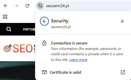 Tworzenie stron WWW opartych o autorski CMS – Poprawny certyfikat SSL strony SEOSEM24. Tworzenie stron WWW opartych o autorski CMS – Poprawny certyfikat SSL strony SEOSEM24.
