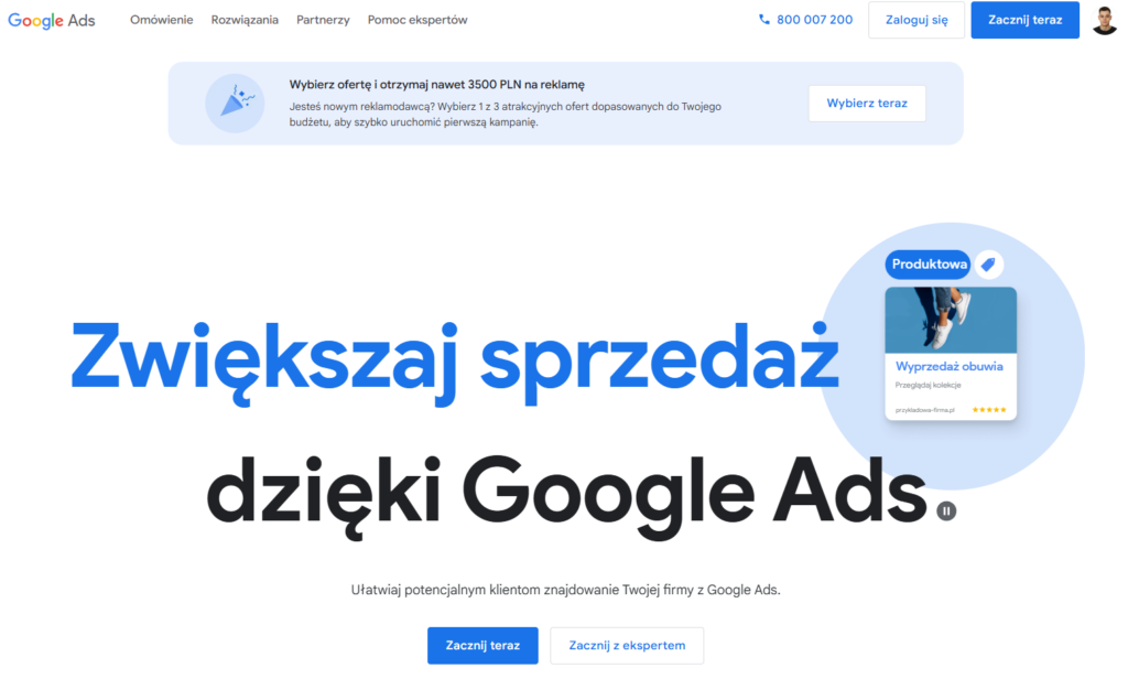 Zakładanie konta Google Ads.