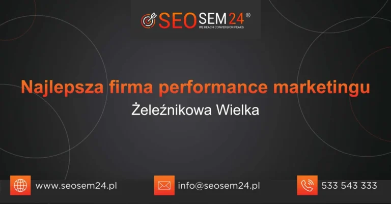 Najlepsza firma performance marketingu Żeleźnikowa Wielka