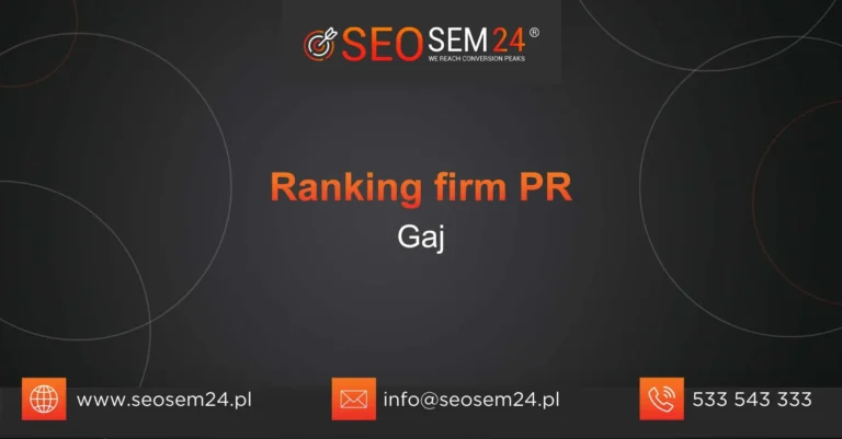 Ranking firm PR Gaj
