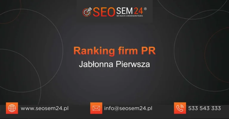 Ranking firm PR Jabłonna Pierwsza