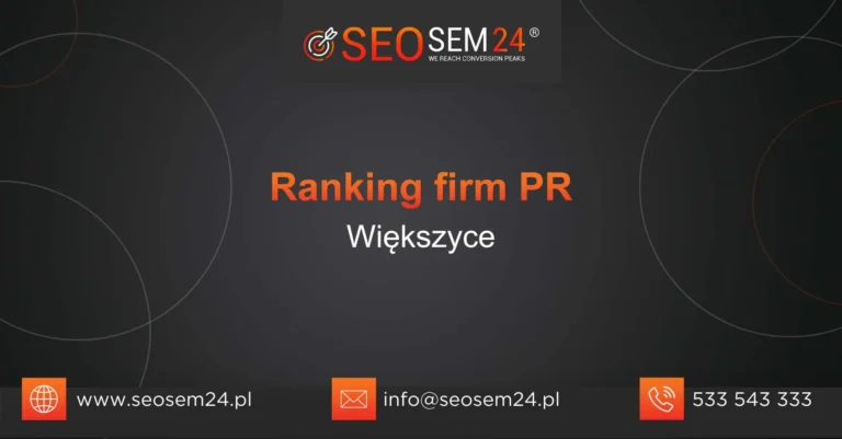 Ranking firm PR Większyce