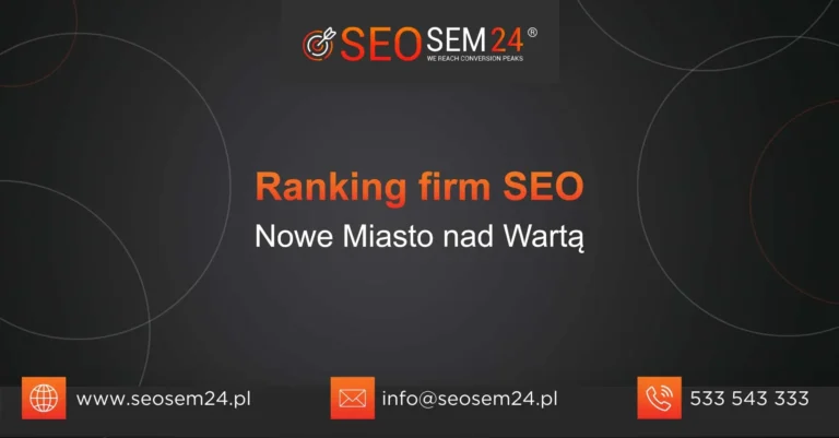 Ranking firm SEO Nowe Miasto nad Wartą