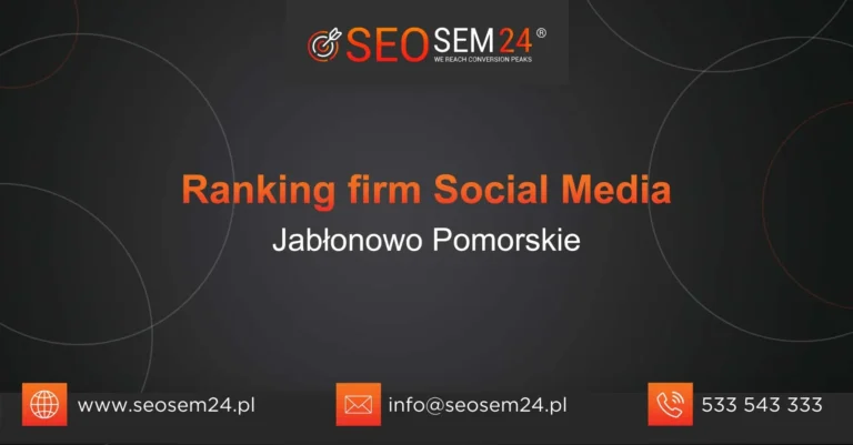 Ranking firm social media Jabłonowo Pomorskie
