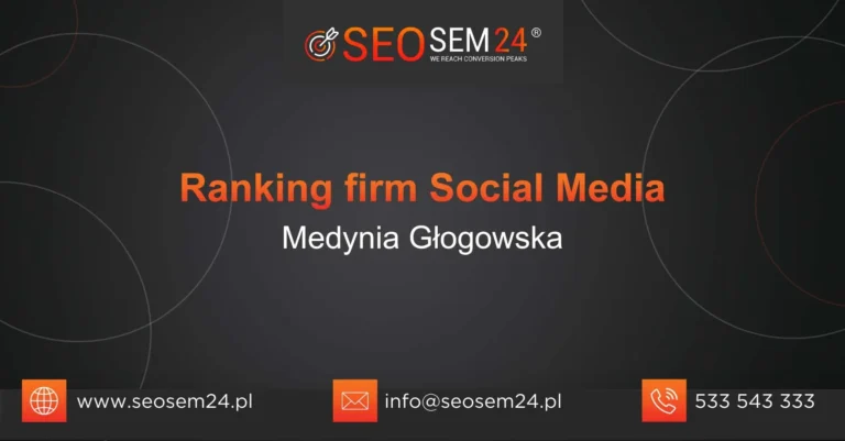 Ranking firm social media Medynia Głogowska