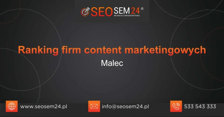 Ranking firm content marketingowych Malec