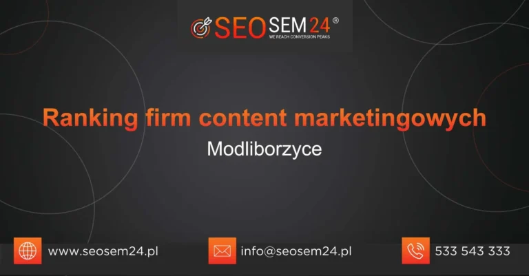 Ranking firm content marketingowych Modliborzyce