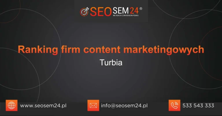 Ranking firm content marketingowych Turbia