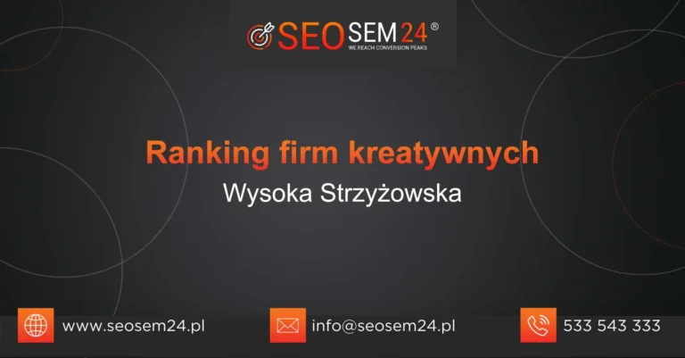 Ranking firm kreatywnych Wysoka Strzyżowska