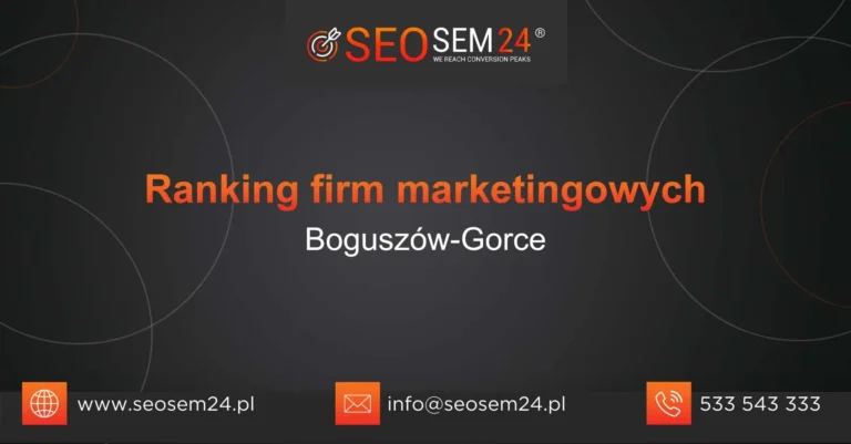 Ranking firm marketingowych Boguszów-Gorce