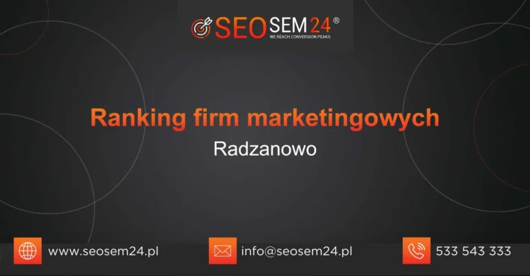 Ranking firm marketingowych Radzanowo