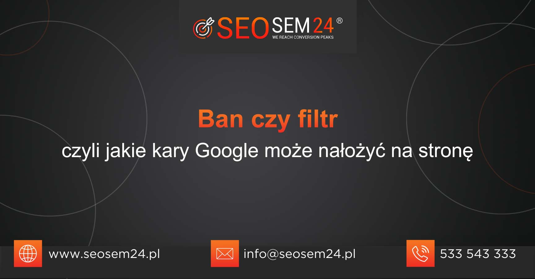 Ban czy filtr czyli jakie kary Google może nałożyć na stronę.