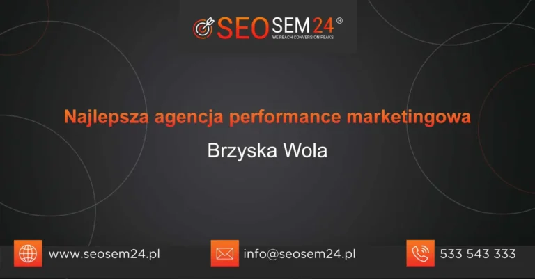 Najlepsza agencja performance marketingowa Brzyska Wola