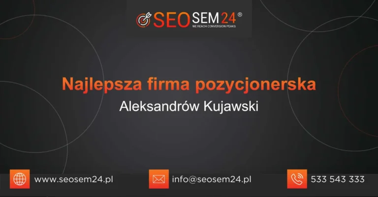 Najlepsza firma pozycjonerska Aleksandrów Kujawski