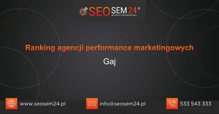 Ranking agencji performance marketingowych Gaj