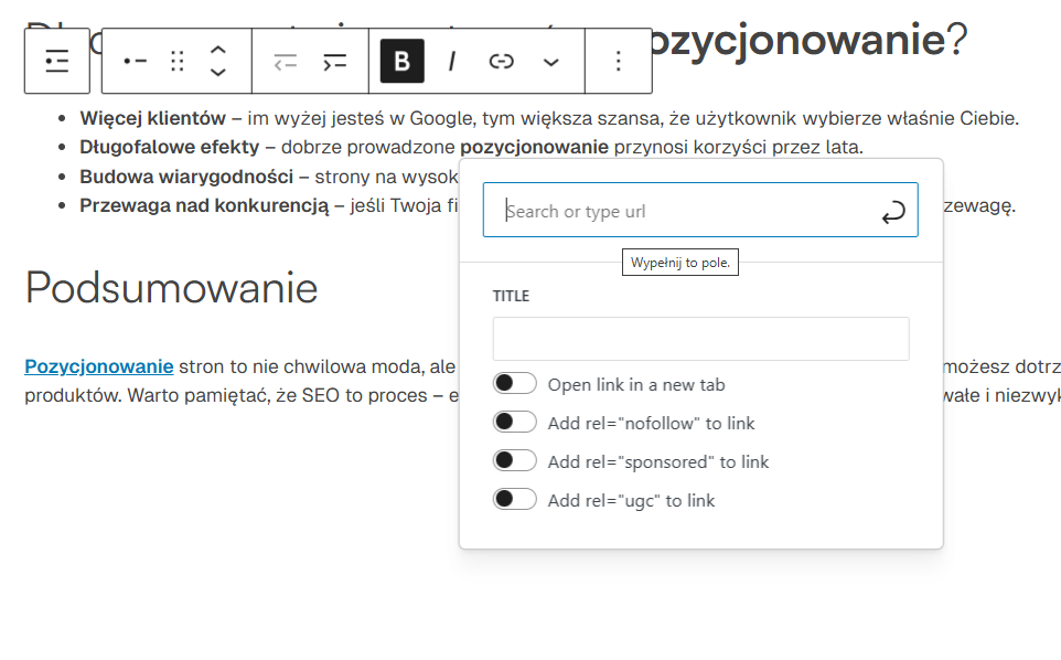 anchor text - linkowanie wewnetrzne i linkowanie zewnetrzne
